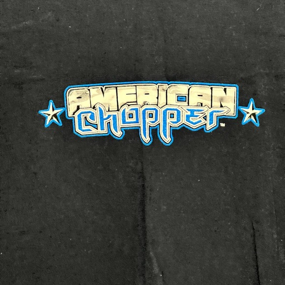 American Chopper Navy Jet Bike Mad Engine Tee Shirt LG NWT - Picture 4 of 7